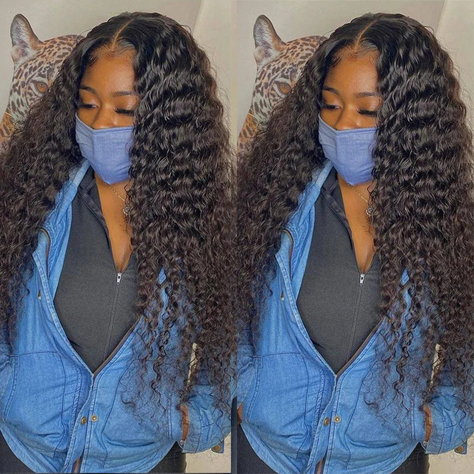 Unprocessed Malaysian Remy Human Hair Weave Extensions Curly Deep Wave Hair Bundles Cheveux Humain 12A Water Wave Bundles