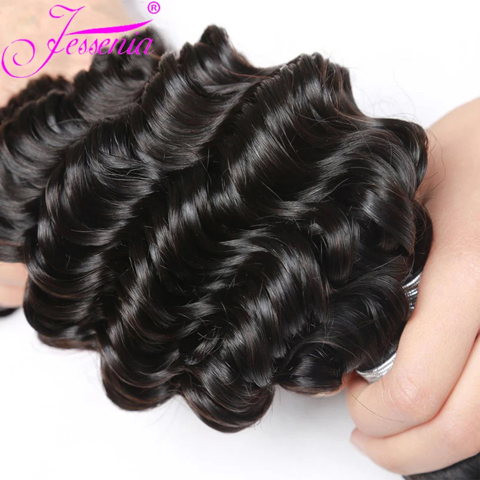 Unprocessed 4Bundles Deal 8-32Inch Loose Deep Wave Raw Brazilian Tissage Virgin Human Isee Hair Wet and Wavy Curly Cheveuxhumain