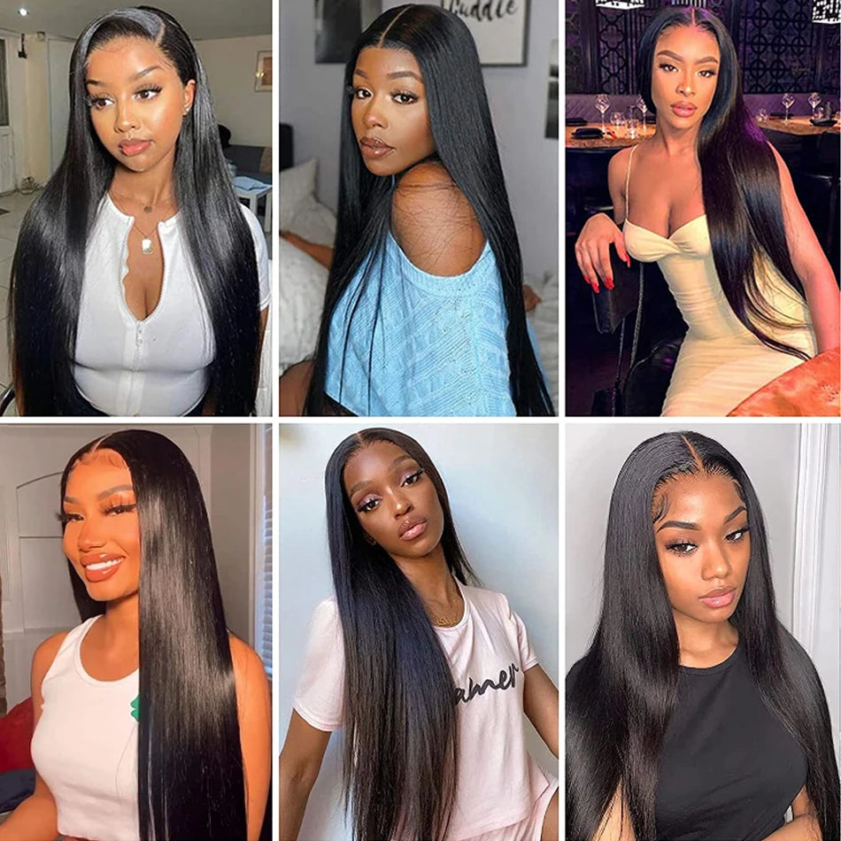 12A Raw Indian Straight Human Hair Bundles - Unprocessed Bone Straight Hair Extensions - Wholesale Available in 1, 3, or 4 Bundles