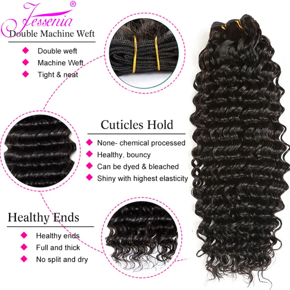 Unprocessed 4Bundles Deal 8-32Inch Loose Deep Wave Raw Brazilian Tissage Virgin Human Isee Hair Wet and Wavy Curly Cheveuxhumain