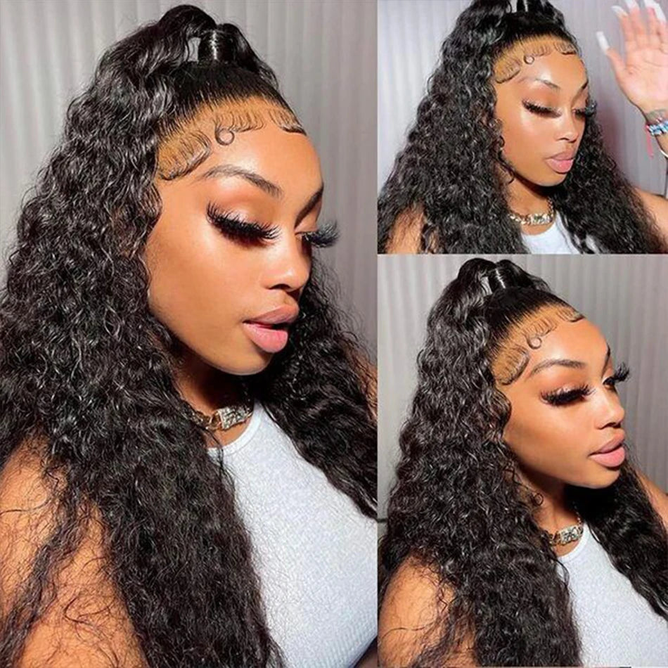 Unprocessed Malaysian Remy Human Hair Weave Extensions Curly Deep Wave Hair Bundles Cheveux Humain 12A Water Wave Bundles