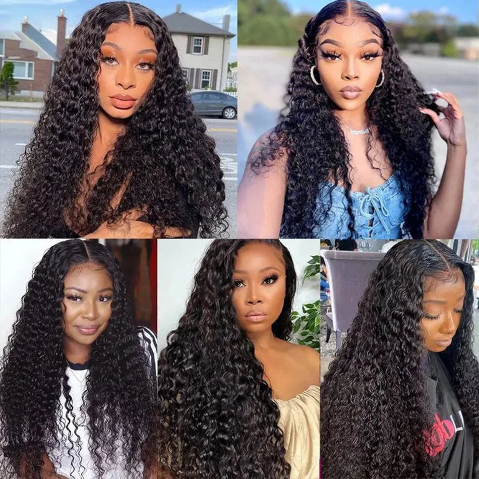 Unprocessed Malaysian Remy Human Hair Weave Extensions Curly Deep Wave Hair Bundles Cheveux Humain 12A Water Wave Bundles