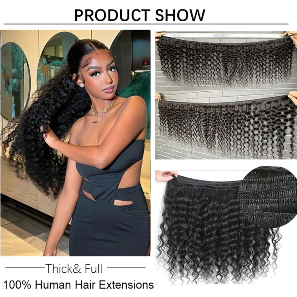 Unprocessed 4Bundles Deal 8-32Inch Loose Deep Wave Raw Brazilian Tissage Virgin Human Isee Hair Wet and Wavy Curly Cheveuxhumain